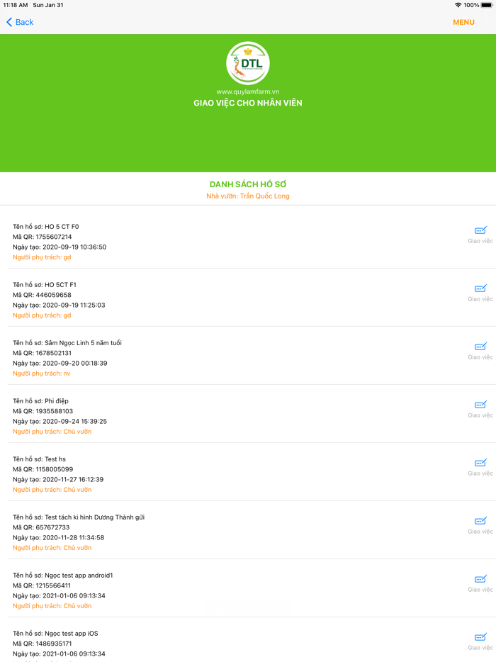 DTL-Quản lý Truy xuất Hoa Lan