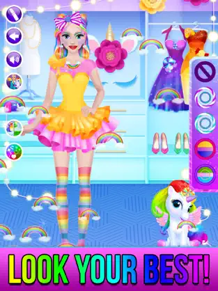 Captura de Pantalla 4 Rainbow Unicorn Candy Salon iphone