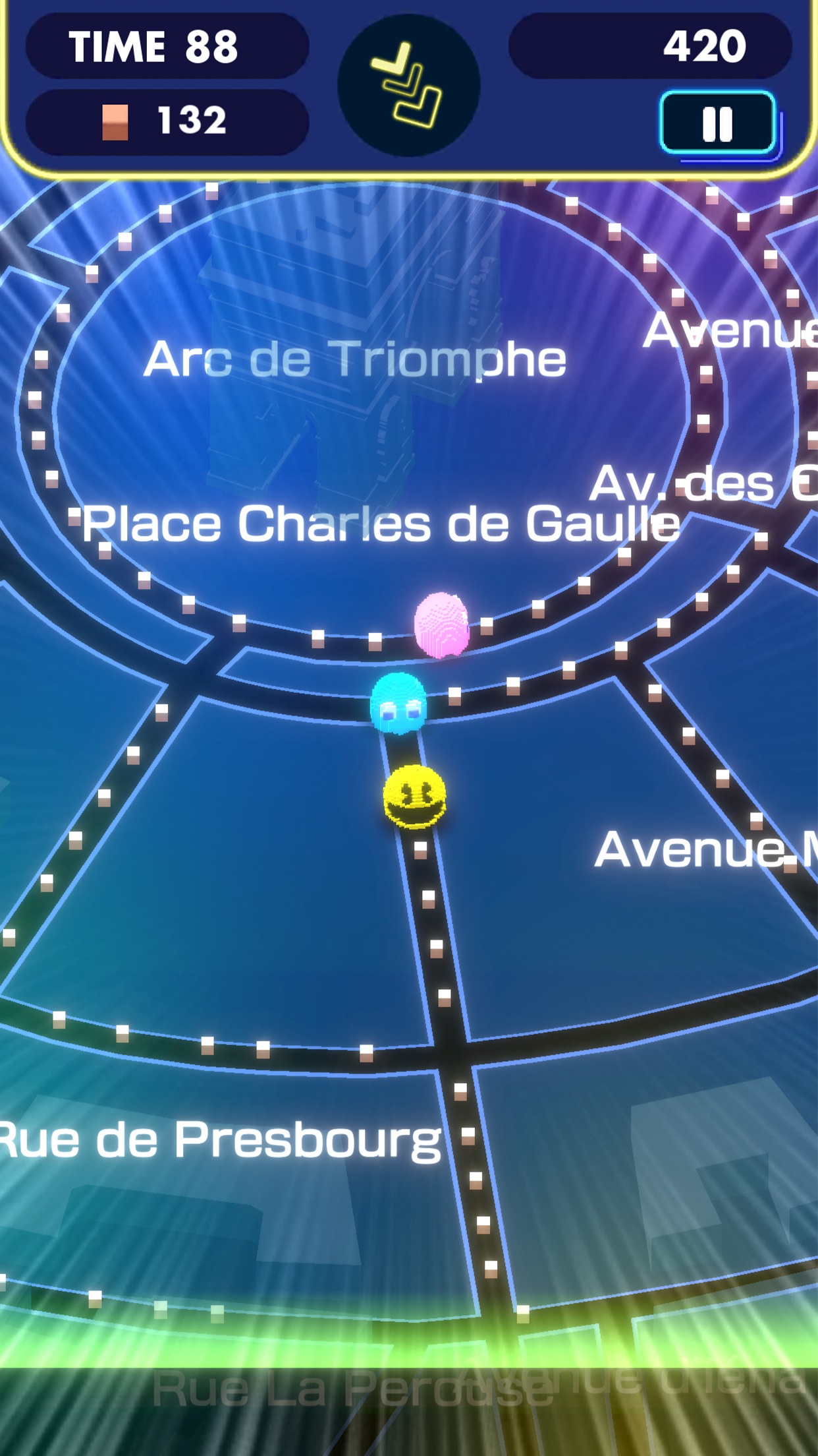 Screenshot do app PAC-MAN GEO