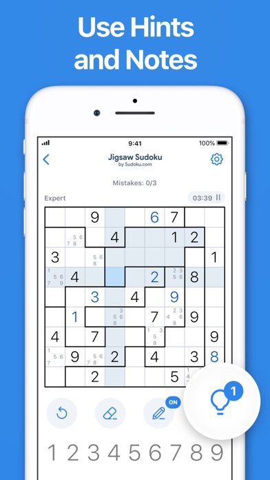 Jigsaw Sudoku by Sudoku.com screenshot 5