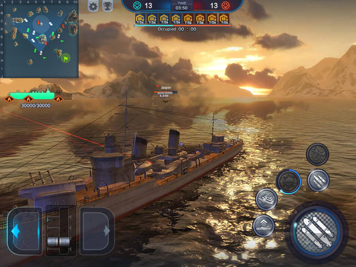 King of Warship 10v10 Battle