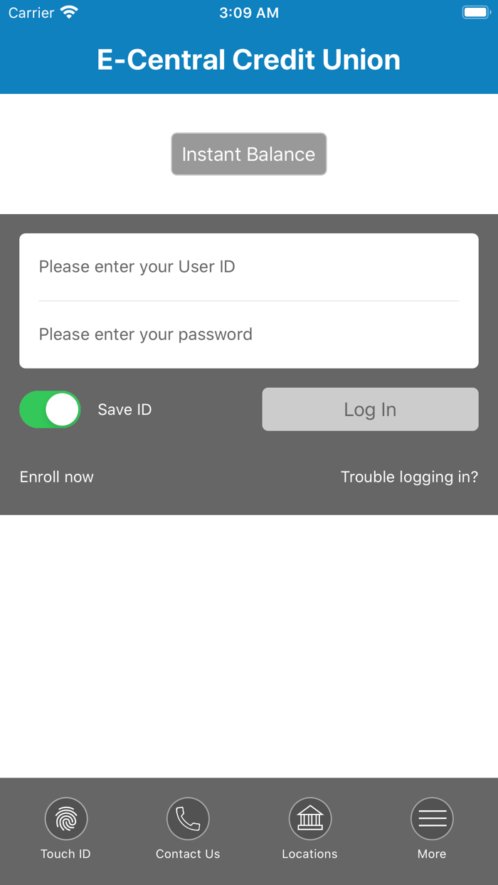 E-Central Credit Union Mobile