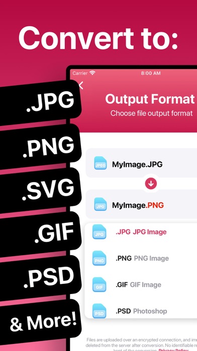 The Image Converter - Convert images to and from formats Screenshot 1
