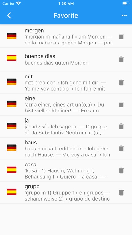 Spanish-German Dictionary screenshot-3