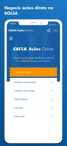 Screenshot 4 CAIXA Ações Online iphone