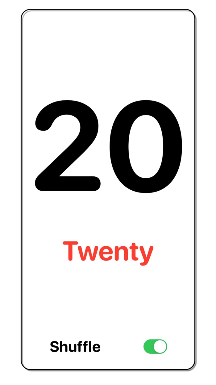 Numbers 1 - 25 Flash Cards Set