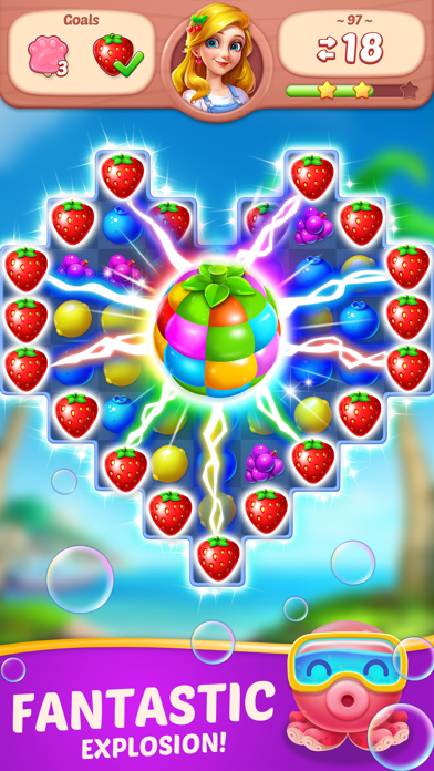 Fruit Diary - Match 3 Games Screenshot on iOS