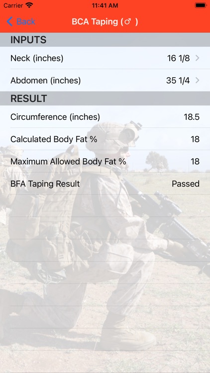 Fitness Calc for Marines screenshot-5