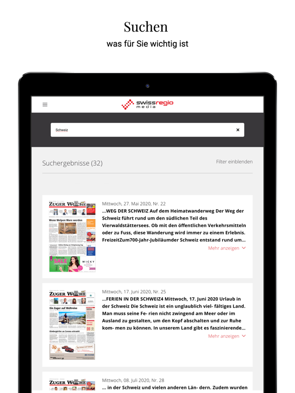 Swiss Regiomedia E-Paper screenshot 4