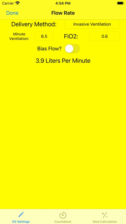 Oxygen Calculation Tool