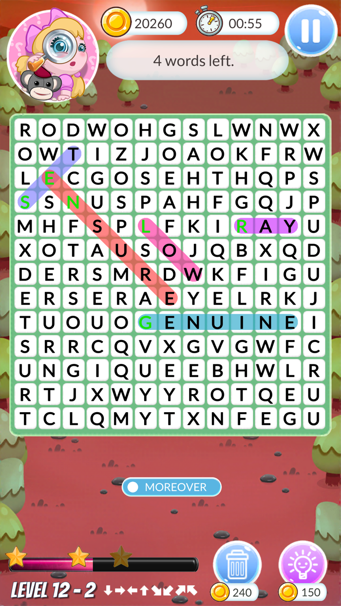 Word search find hidden words