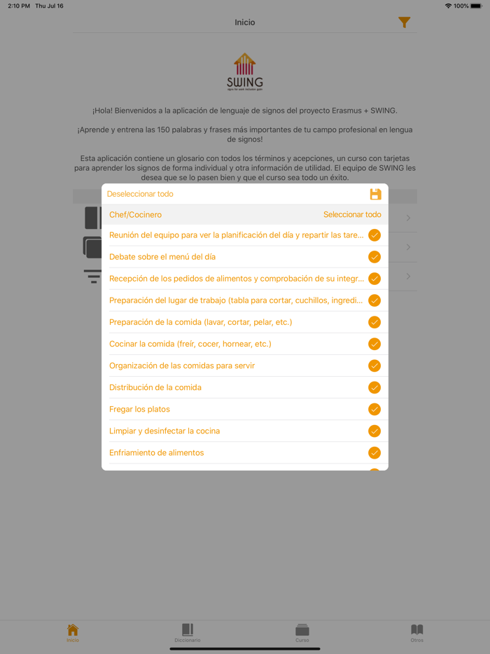 SWING Culinaria Español
