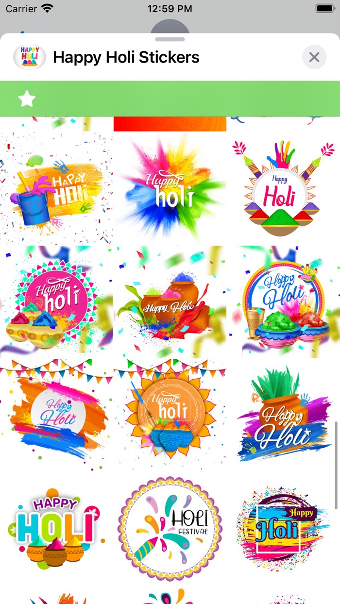 Happy Holi Stickers