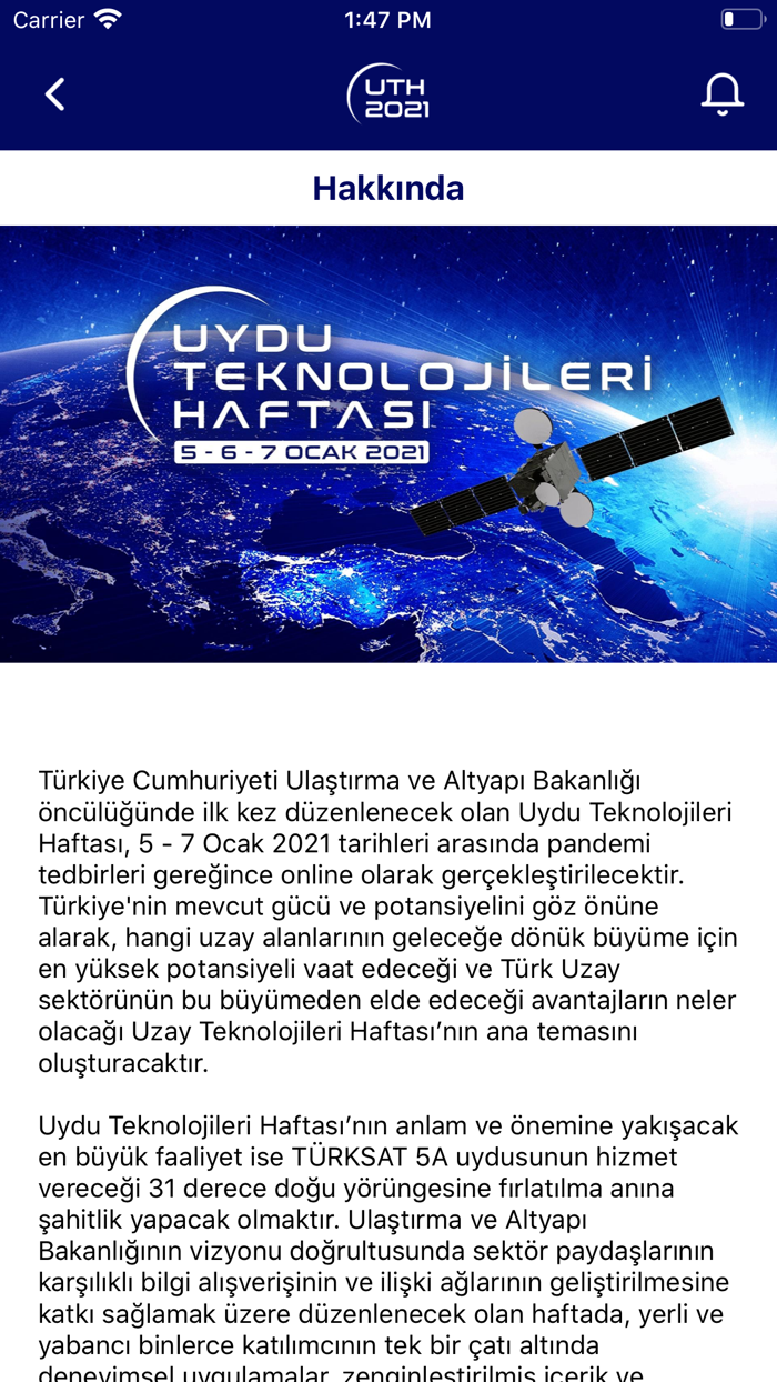 Uydu Teknolojileri Haftası