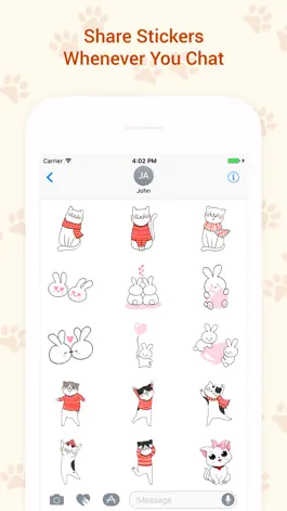 Game screenshot Bunny Cat Stickers apk