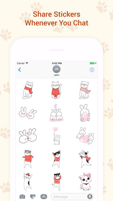 How to cancel & delete Bunny Cat Stickers for iMessage from iphone & ipad 2