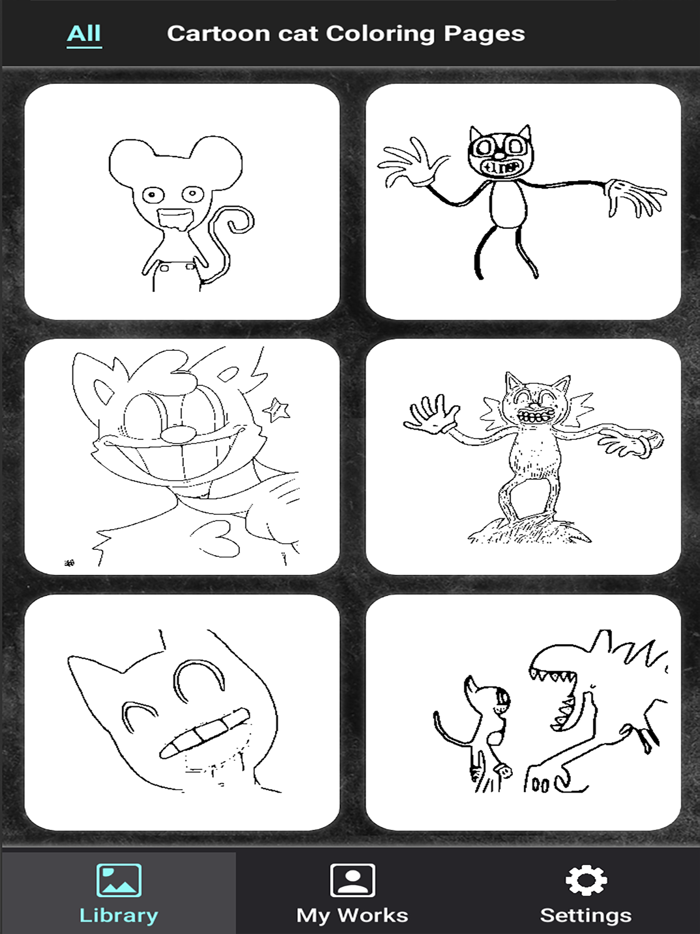 Coloring cartoon cat Fanart