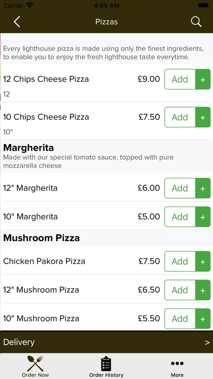 Light House Fish Bar Pizza.