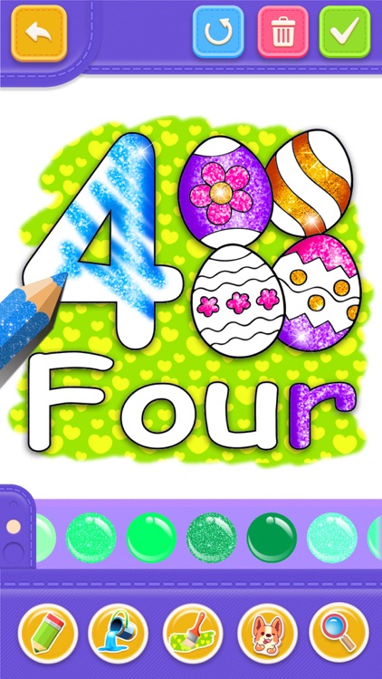 Coloring Glitter Numbers screenshot-6