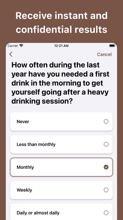 Alcoholism Test