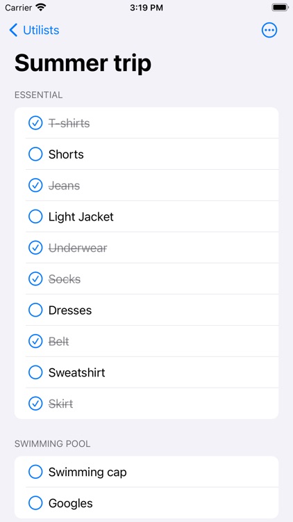 Utilists: Useful checklists