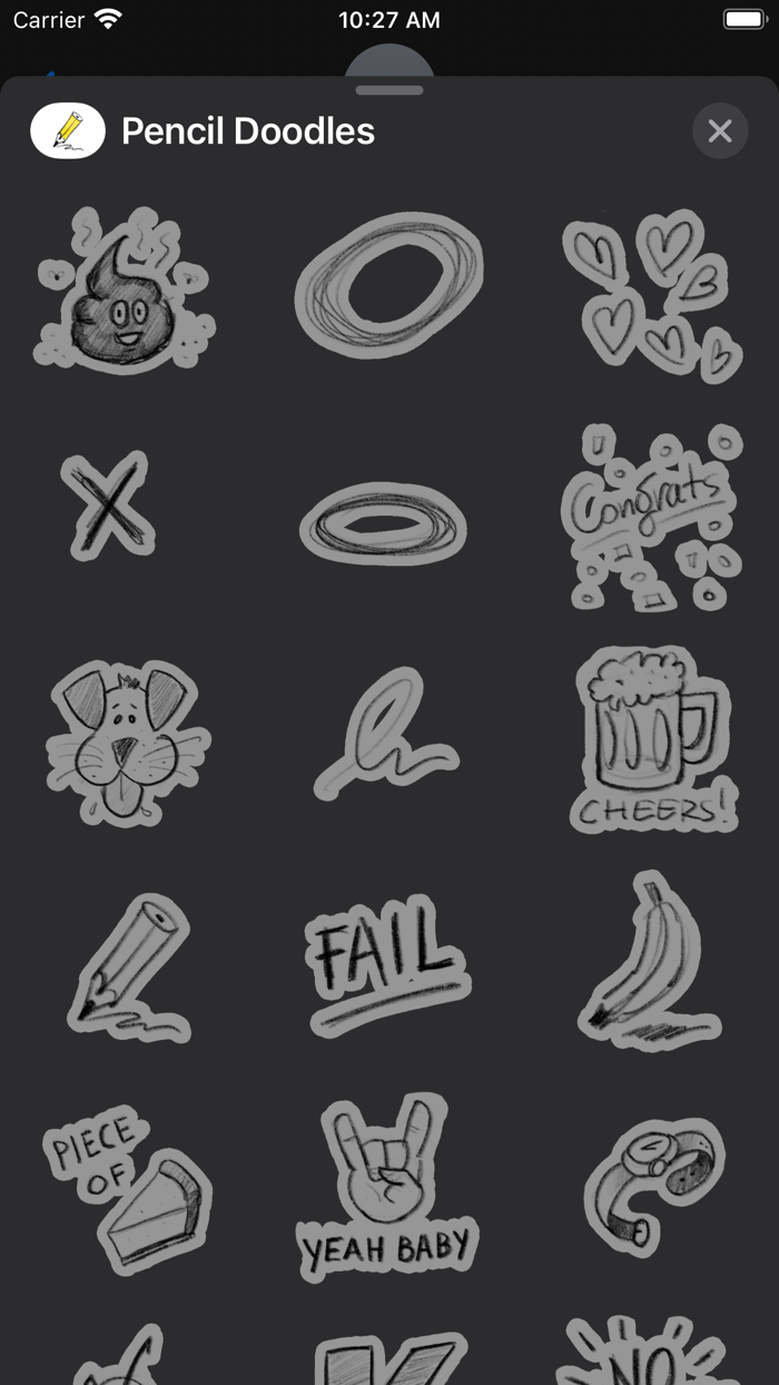 Pencil Doodles Sticker Pack