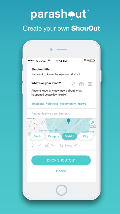 Parashout: Local community app