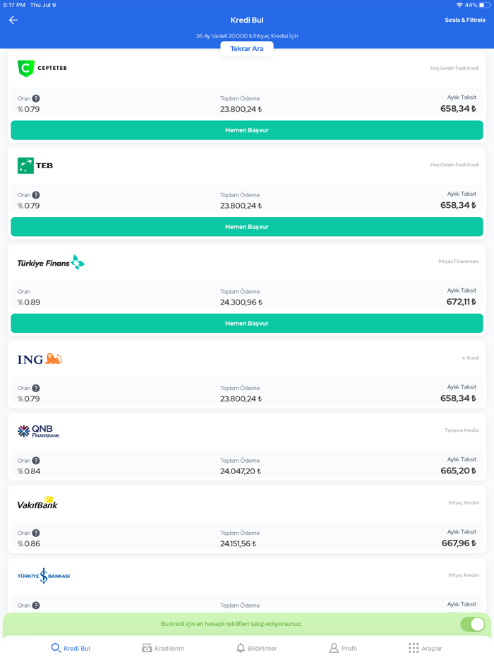 Kredi Hesaplama Kredya