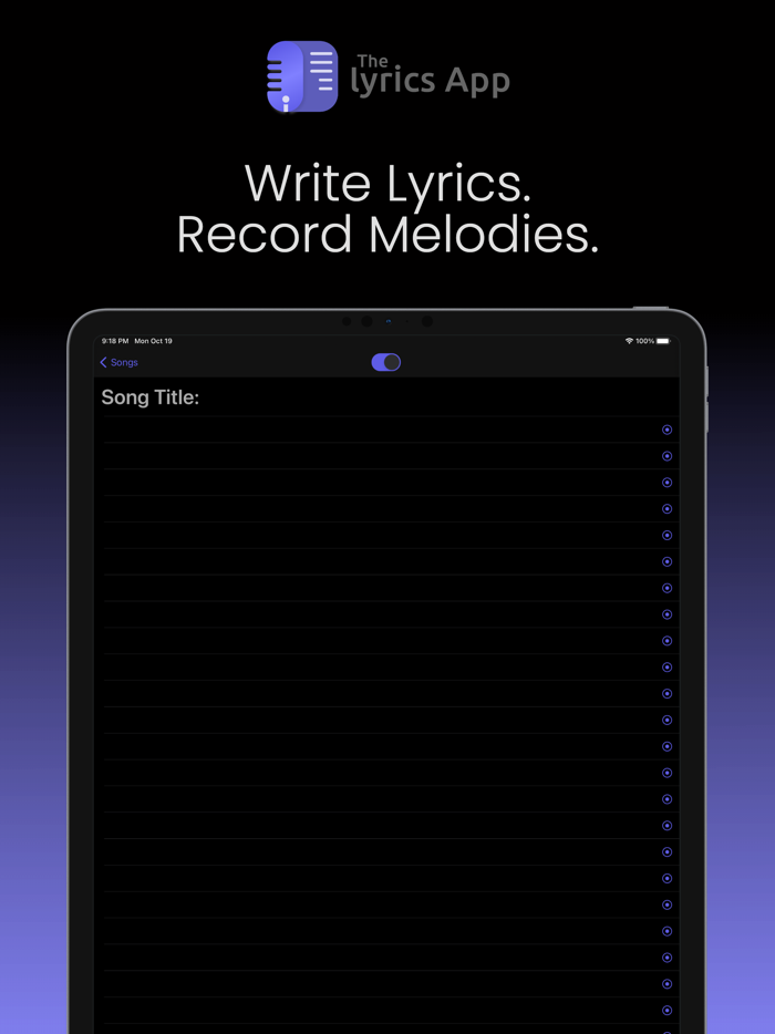 The Lyrics App
