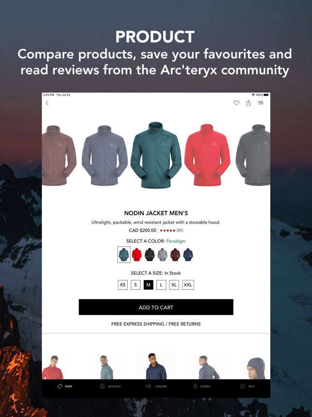 Arc Teryx On The App Store