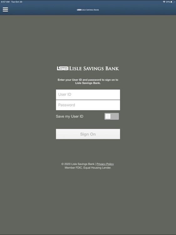 Lisle Savings Bank for iPad