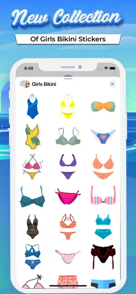 Game screenshot Girls Bikini Stickers hack