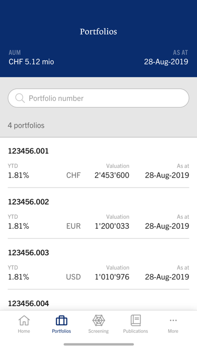 Pictet Connect Mobile screenshot 2