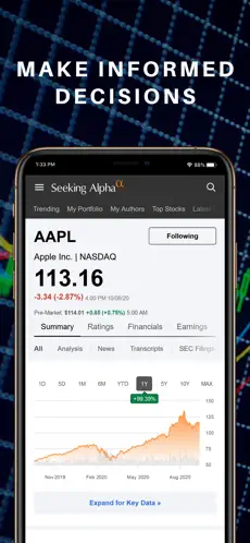Screenshot 2 Seekig Alpha: bolsa y finanzas iphone