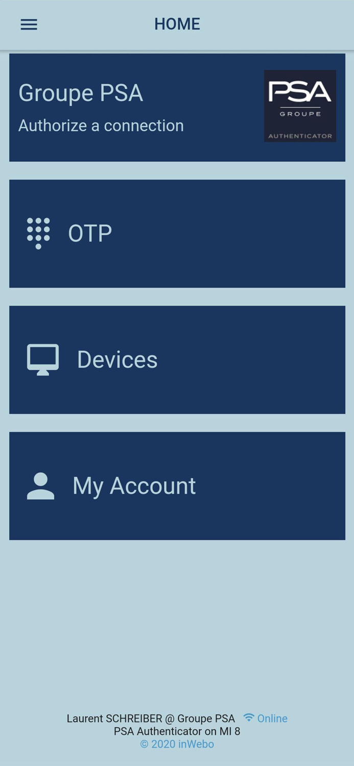 Groupe PSA - Authenticator