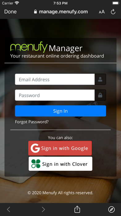 How to cancel & delete Menufy Business Manager from iphone & ipad 3