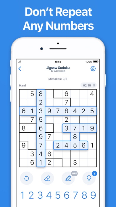 Jigsaw Sudoku by Sudoku.com screenshot 3