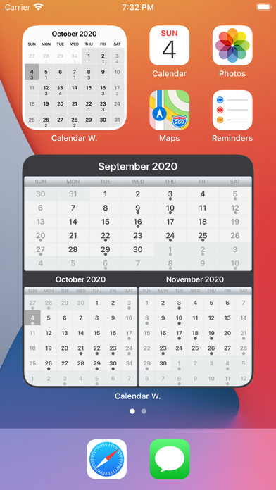 Widget Calendrier Widget Calendrier