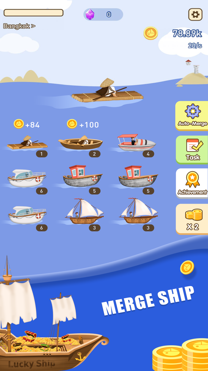 Lucky Ship - Merge  Win