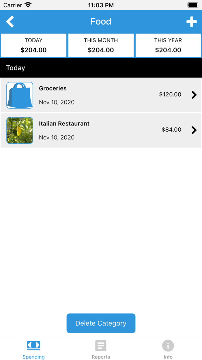 Personal Spending Tracker