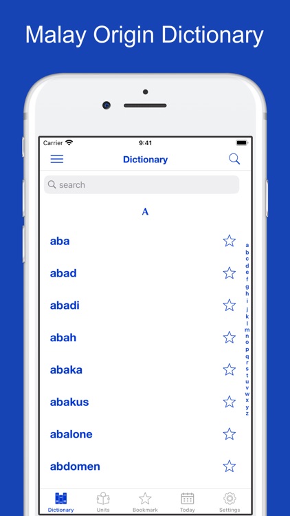 Malay Origin Dictionary