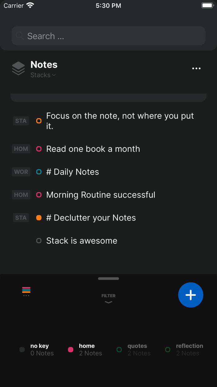 Stack Note-Taking