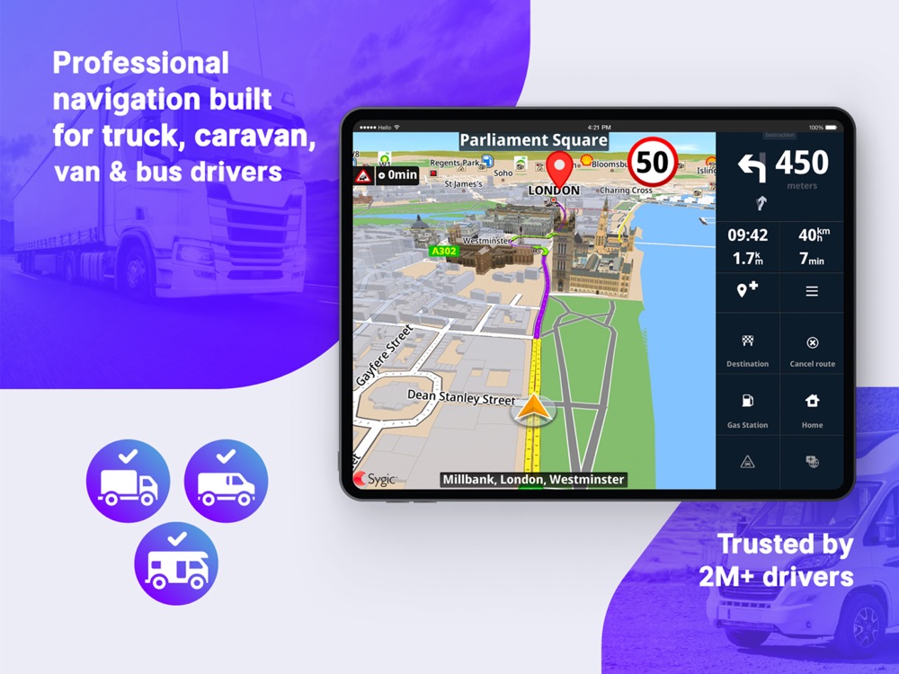 Приложение караван. Sygic GPS‑навигация, карты. Full Page navigation.