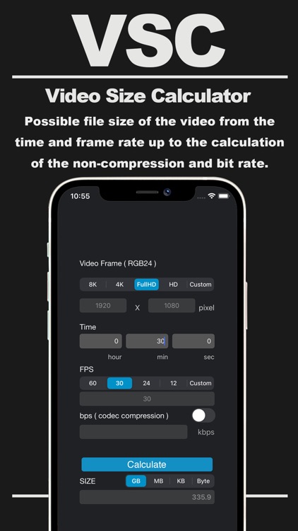 Video Size Calculator