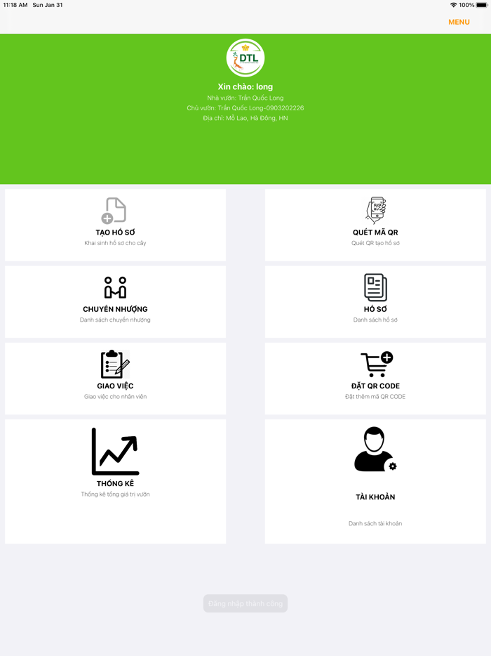 DTL-Quản lý Truy xuất Hoa Lan