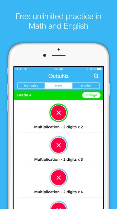 How to cancel & delete Outwhiz - Practice Math and English for Free from iphone & ipad 1