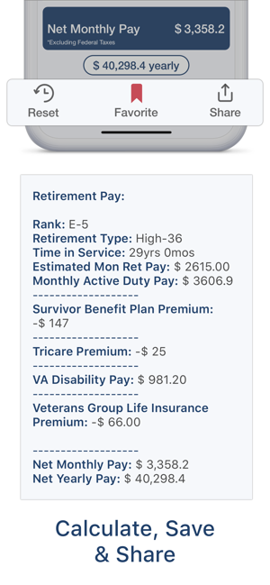 ‎Military Retire Pay Screenshot