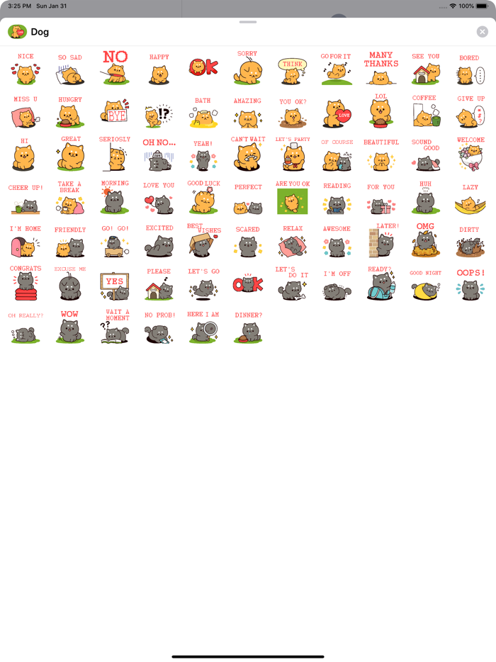 Lovely Puppet Dog Stickers