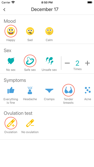 Period Tracker App. screenshot 2