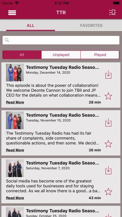 Testimony Tuesday Radio